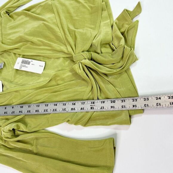 Chico's Hadley Jacket Tank Top Womens Medium Tart Green 1 Set Nwt Slinky Mature - Picture 7 of 11